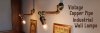 工業系壁掛け照明｜真鍮製アンティークソケット＆銅製配管インダストリアルブラケットライトA