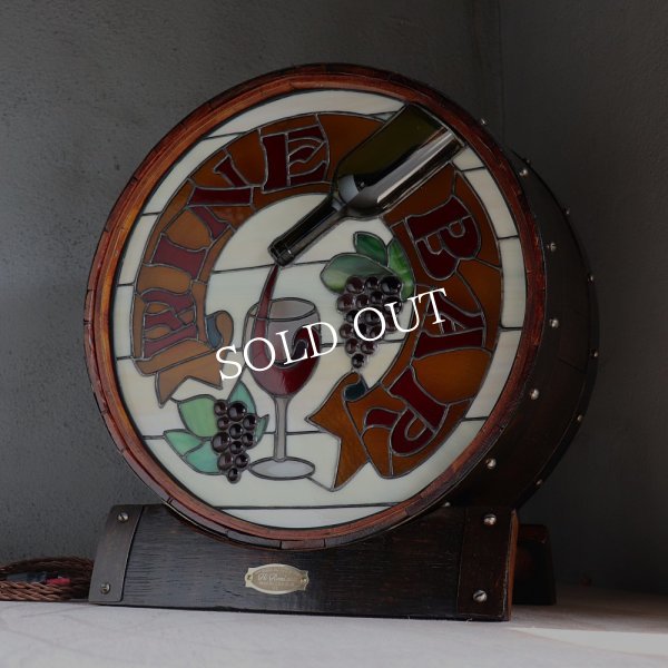 ステンドグラス看板照明ワインバー｜WINE BAR Stainedglass sign lamp