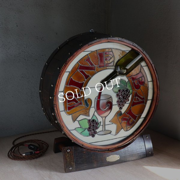 ステンドグラス看板照明ワインバー｜WINE BAR Stainedglass sign lamp