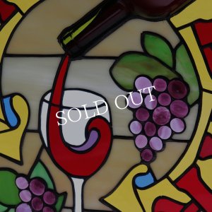 ステンドグラスワインバーサイン看板照明｜wine bar木樽サインランプ