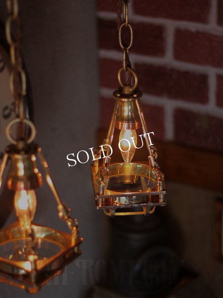 画像9: 【数量限定照明】ケージ＆レンズ付真鍮製工業系ペンダントライト (9)