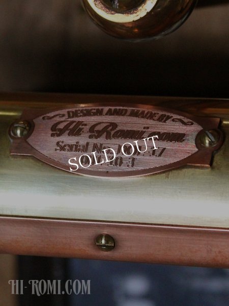 真鍮&銅製スチームパンクなインダストリアルピクチャーライト｜アンティーク壁掛け照明ブラケットライト