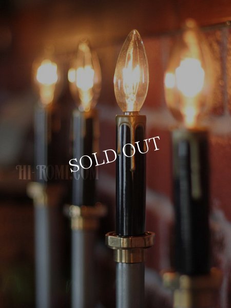 工業系卓上照明｜インダストリアル黒キャンドルテーブルライトスチームパンク