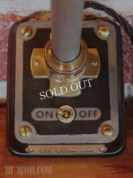 工業系卓上照明｜インダストリアル黒キャンドルテーブルライトスチームパンク