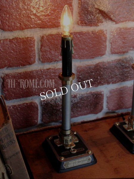 工業系卓上照明｜インダストリアル黒キャンドルテーブルライトスチームパンク