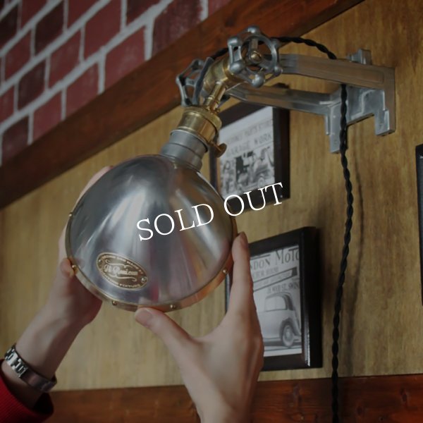 工業系壁掛け照明｜インダストリアルブラケットライトドラムパーツ&ラウンドシェード付