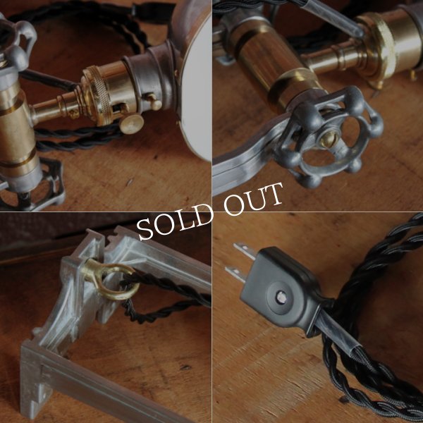 工業系壁掛け照明｜インダストリアルブラケットライトドラムパーツ&ラウンドシェード付