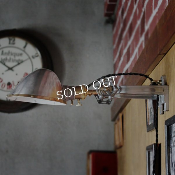 工業系壁掛け照明｜インダストリアルブラケットライトドラムパーツ&ラウンドシェード付