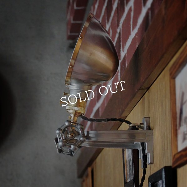 工業系壁掛け照明｜インダストリアルブラケットライトドラムパーツ&ラウンドシェード付