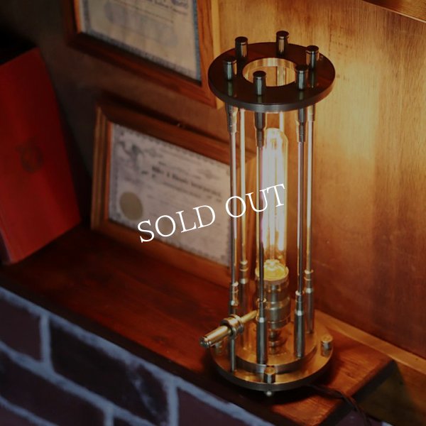 画像5: インダストリアルテーブルライト弾丸ケージ薬莢｜工業系真鍮アンティーク卓上照明 (5)