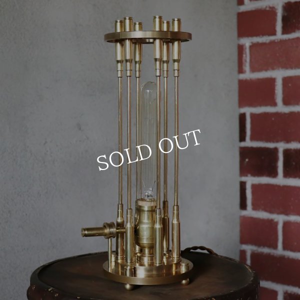 画像8: インダストリアルテーブルライト弾丸ケージ薬莢｜工業系真鍮アンティーク卓上照明 (8)