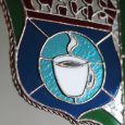 ステンドグラスCAFEカフェサイン屋内看板照明｜vintage stained glass cafe sign