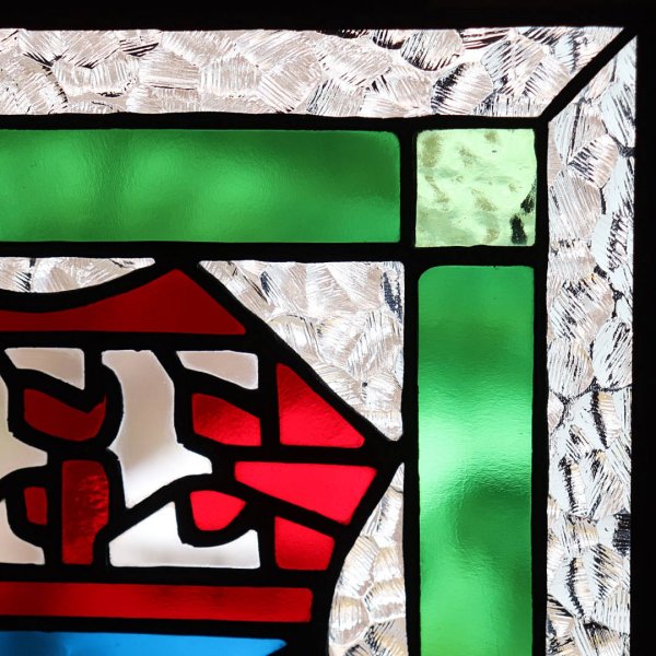 ステンドグラスCAFEカフェサイン屋内看板照明｜vintage stained glass cafe sign