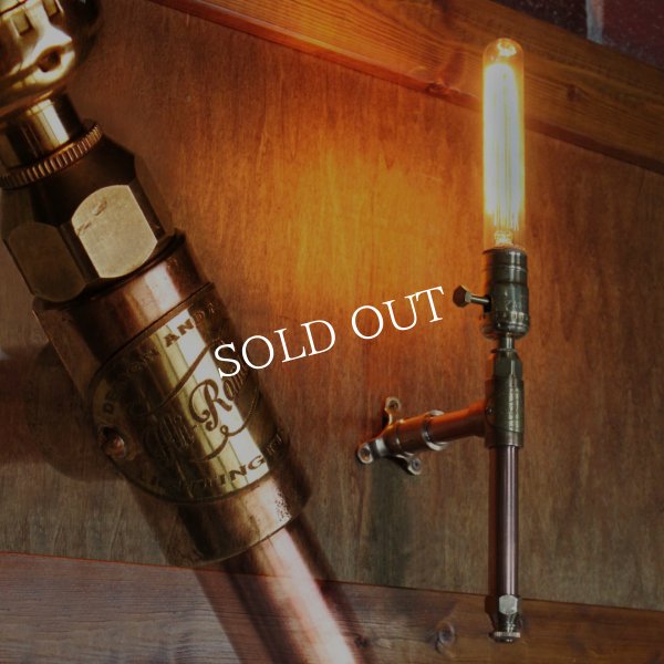 インダストリアルスチームパンクパイプブラケットライト工業系配管照明