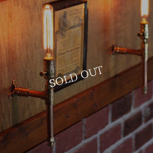 インダストリアルスチームパンクパイプブラケットライト工業系配管照明