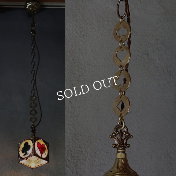 ステンドグラストランプ柄ペンダントライト