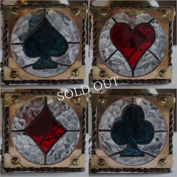 ステンドグラストランプ柄ペンダントライト