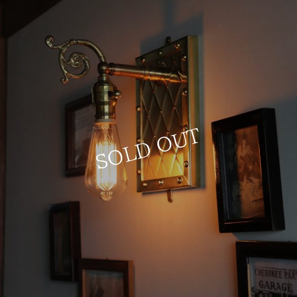 アートデザインランプ・ブラケットライト壁掛け照明｜アンティーク&スチームパンクアーガイル柄メタルワーク