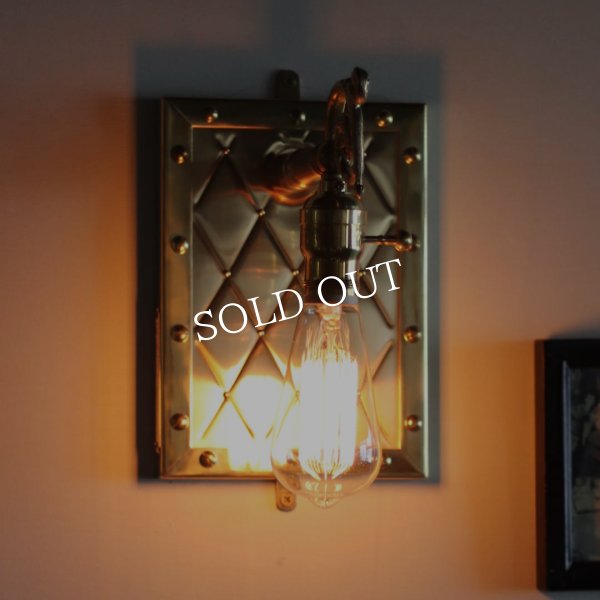 アートデザインランプ・ブラケットライト壁掛け照明｜アンティーク&スチームパンクアーガイル柄メタルワーク