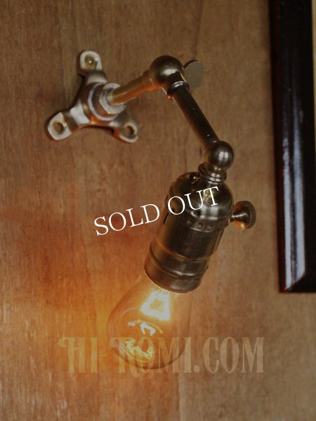 LEVITON社製真鍮ソケット＆角度調整付きミニブラケット/インダストリアル工業系ウォールランプ壁面照明