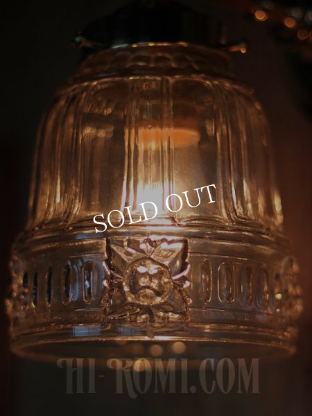 画像5: クリアガラスシェード付真鍮製コロニアルブラケット/アンティークヴィクトリアン照明 (5)