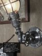 USAヴィンテージバルブ角度調整&ワイヤーケージ付工業系ブラケット/アンティーク工業系インダストリアル壁面照明ランプ