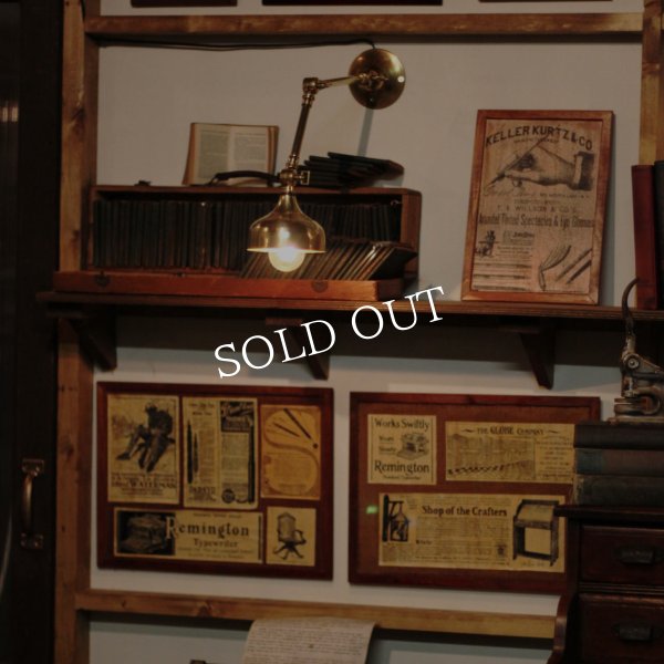 ヴィンテージインダストリアル角度調整付き真鍮ライト/アンティーク工業系照明