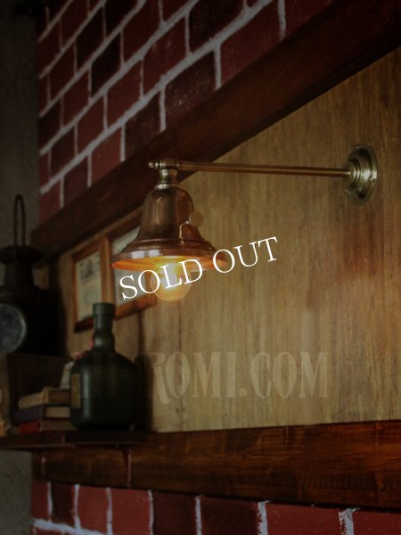 画像6: アメリカンヴィンテージベル型シェードストレートアームブラケットランプ/アンティーク工業系 (6)