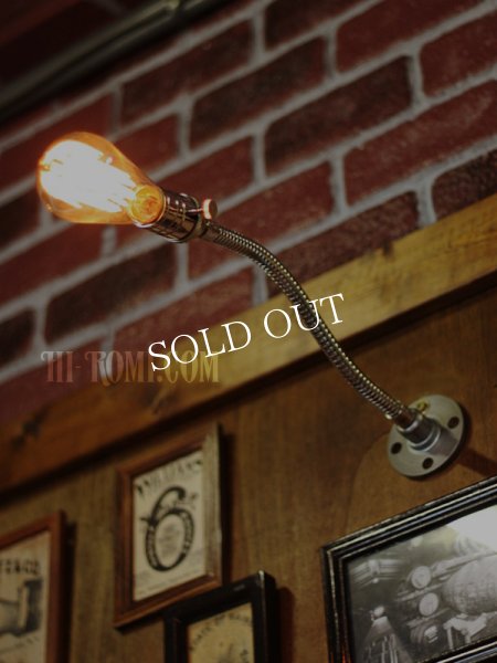 工業系グースネックフレキシブルアームブラケットライト照明｜インダストリアル壁掛け照明アンティーク