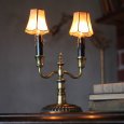 アンティークテーブルライト｜双頭２灯キャンドルランプ卓上照明