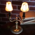 アンティークテーブルライト｜双頭２灯キャンドルランプ卓上照明