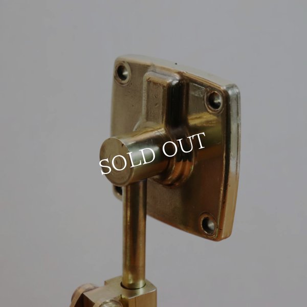 真鍮製ダブルシザーアームランプグリーンシェードブラケットライト｜インダストリアル二重蛇腹式壁掛け照明ウォールランプ