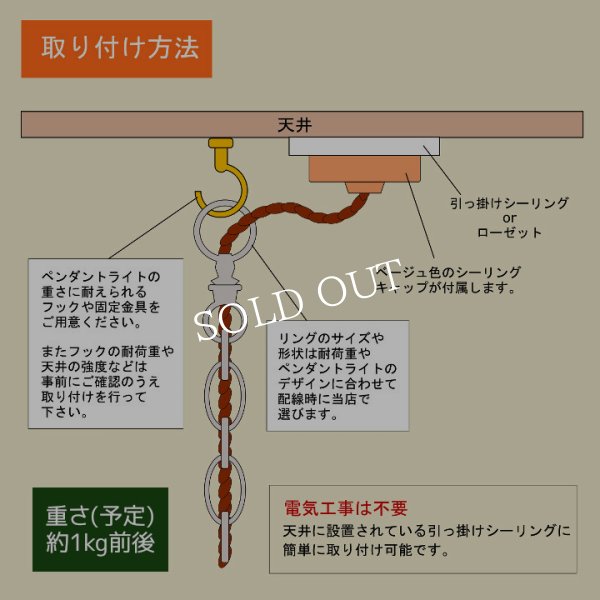 画像5: ケージ＆レンズ付真鍮製工業系ペンダントライト｜アンティーク吊下げ照明 (5)