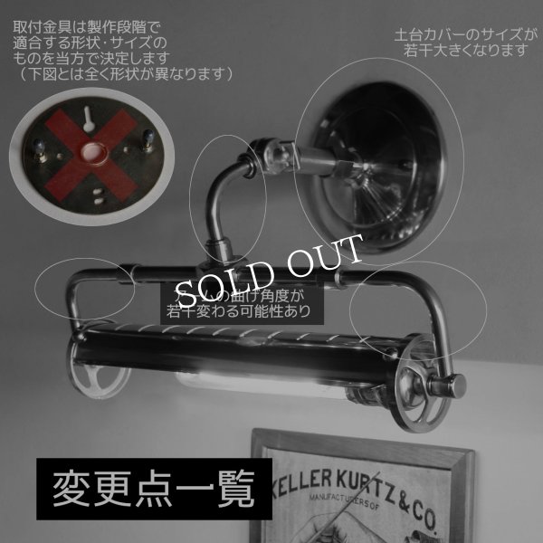 【要電気工事】【壁面直付け】インダストリアルブラスピクチャーライト｜真鍮製工業系壁掛け照明ブラケットライト・ハンドメイド