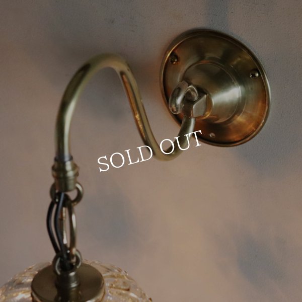 ヴィンテージガラス製ミニシャンデリアブラケットライト｜アンティークウォールランプ壁掛け照明