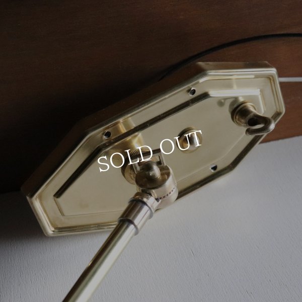 ミニシェード&3点角度調整付き真鍮壁掛け照明｜インダストリアルブラスブラケットライト