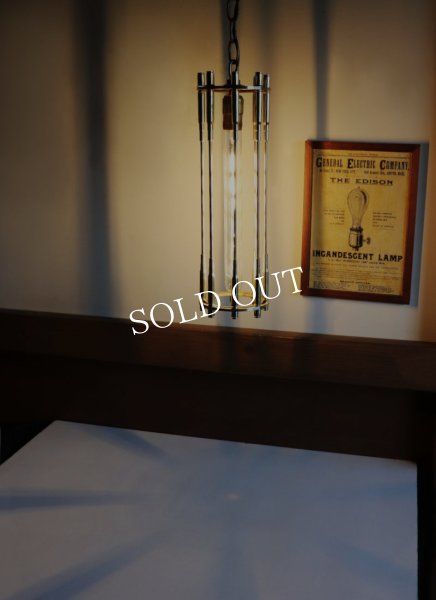 画像11: インダストリアルバレットケージペンダントライト｜USAヴィンテージ・弾丸薬莢&ケージ付き吊下げ照明・工業系ライト (11)