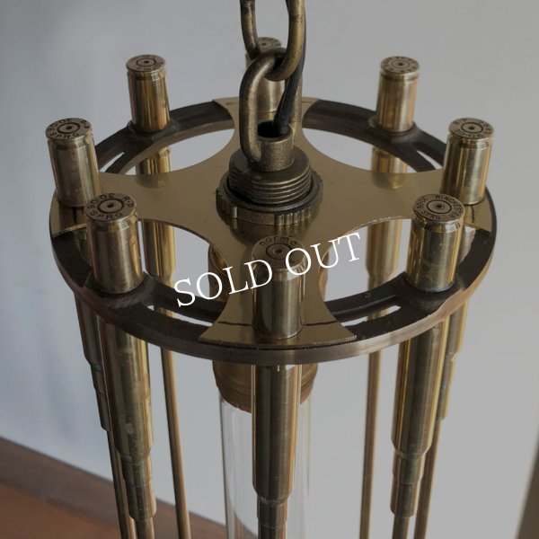 画像15: インダストリアルバレットケージペンダントライト｜USAヴィンテージ・弾丸薬莢&ケージ付き吊下げ照明・工業系ライト (15)