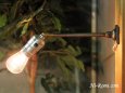 ヴィンテージプッシュ式アルミソケット工業系ウォールランプ｜アンティーク壁掛け照明ブラケットライト