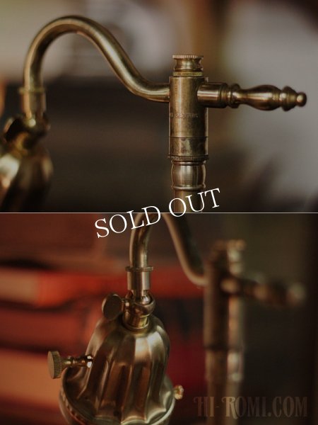 アンティーク真鍮製卓上照明｜工業系インダストリアルテーブルライト