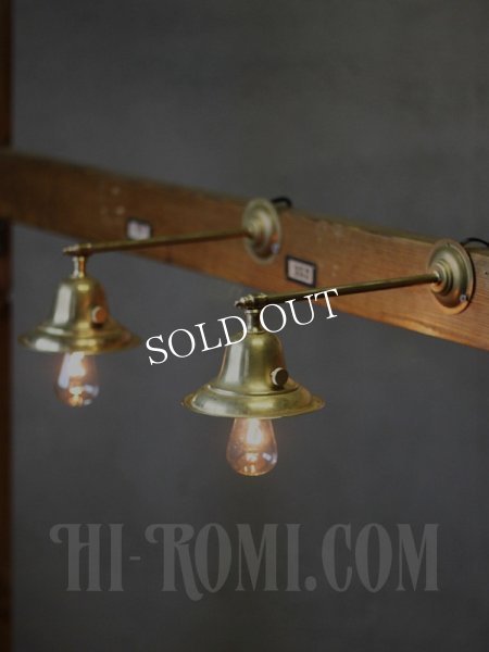 アメリカンヴィンテージベル型シェードストレートアームブラケットランプA/アンティーク工業系