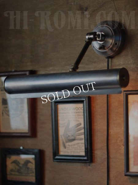 ヴィンテージ工業系2灯角度調整付ウォールブラケットライト・壁掛ピクチャーライト/アンティーク照明