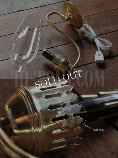 画像4: クリアガラスチムニー付きコロニアルキャンドルブラケットA/アンティークコロニアルモダン照明 (4)