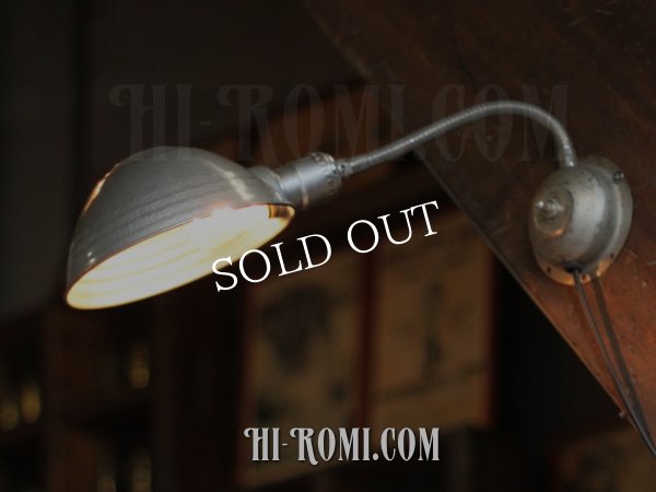 画像3: USAヴィンテージインダストリアルグースネック壁掛ライト/アンティーク工業系照明 (3)