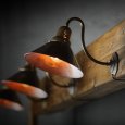 画像1: ヴィンテージ工業系真鍮シェード＆ベル型カップ壁掛け照明ブラケットライトA/アンティークウォールランプ (1)