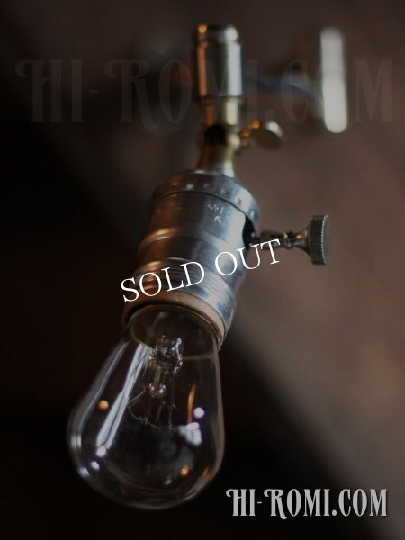 USAヴィンテージ工業系角度調整付きスウィングアームブラケットライト壁掛け照明/アンティーク照明ランプ