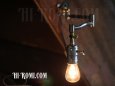 USAヴィンテージ工業系角度調整付きスウィングアームブラケットライト壁掛け照明/アンティーク照明ランプ