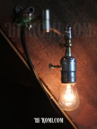 画像1: USAヴィンテージ工業系角度調整付きスウィングアームブラケットライト壁掛け照明/アンティーク照明ランプ