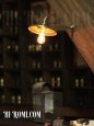 USAヴィンテージブラスシェードブラケットライト真鍮製工業系壁掛け照明/インダストリアルアンティーク照明ブラケット