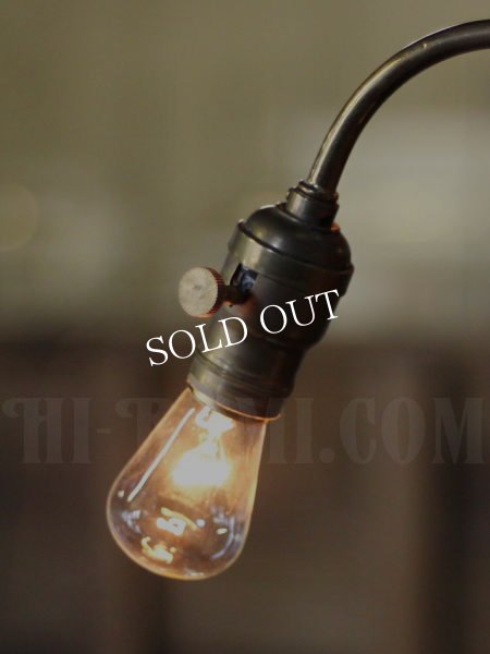 USA工業系真鍮製スウィングアームブラケットライト壁掛け照明A/ヴィンテージウォールランプ